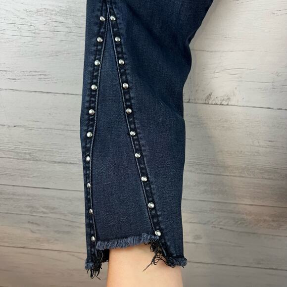 William Rast Dark Wash Studded Skinny Jeans Size 27 - Picture 5 of 10